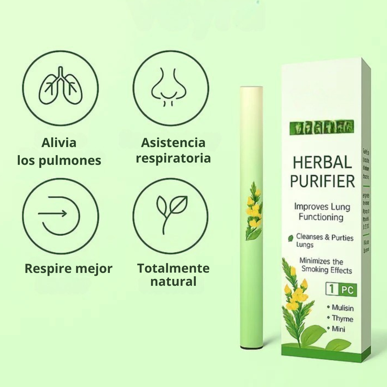 Stick Herbal Relajante: Alivia la respiración, desintoxica y refresca el aliento