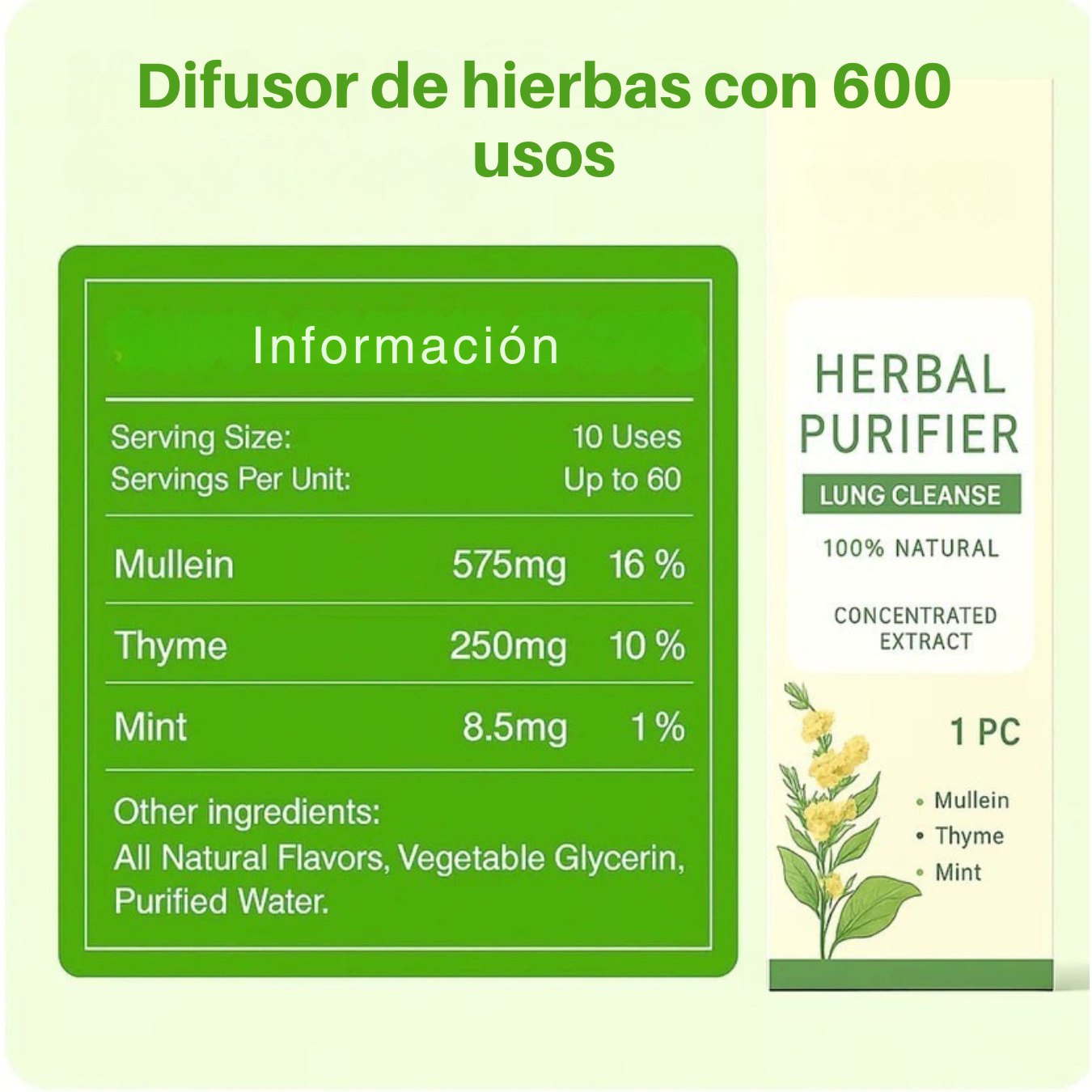Stick Herbal Relajante: Alivia la respiración, desintoxica y refresca el aliento