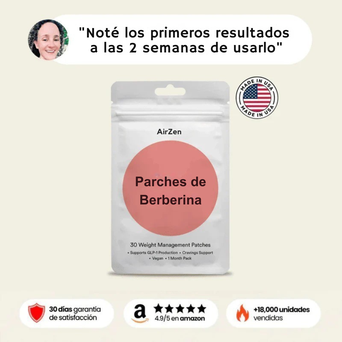 Parches de Berberina GLP-1: Pierde peso en 2 semanas