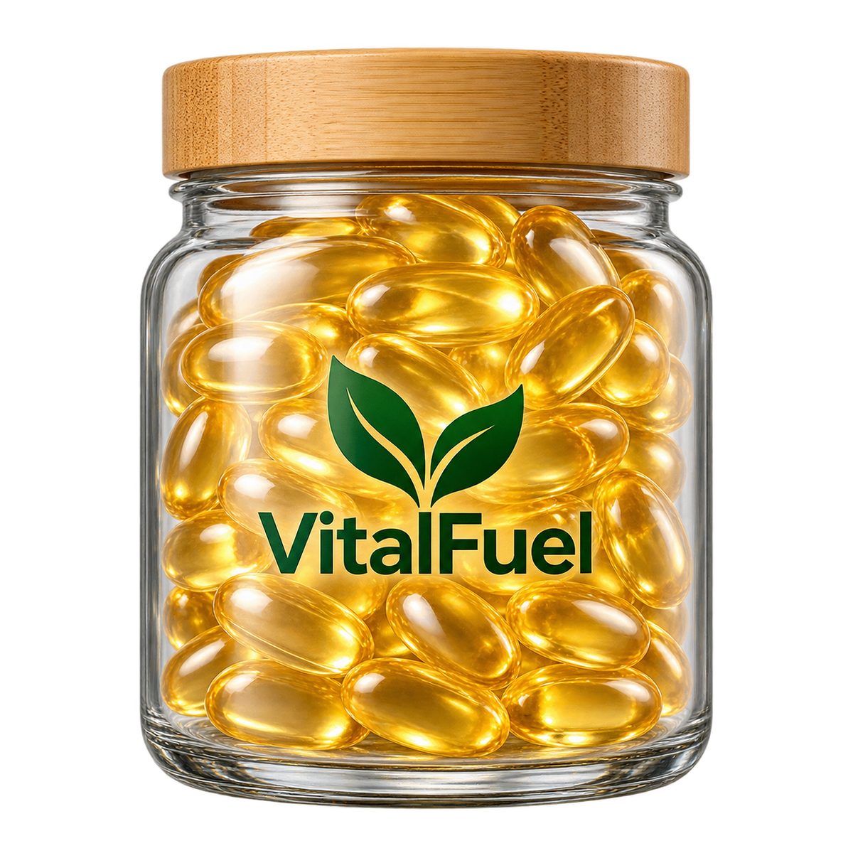Vitalfuel® Glass jar with bamboo lid