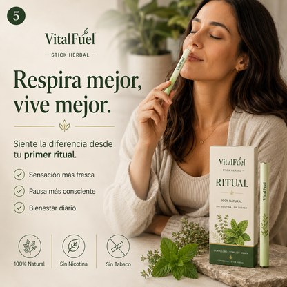 Stick Herbal Relajante: Alivia la respiración, desintoxica y refresca el aliento
