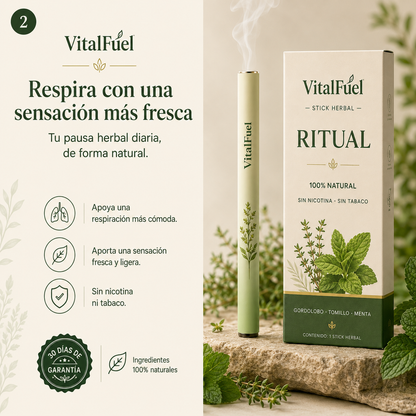 Stick Herbal Relajante: Alivia la respiración, desintoxica y refresca el aliento